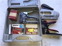 3 Staple Guns and assorted Staples. Comes in