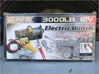 Like NEW - SMK 3,000 lbs. 12V Electric Winch.