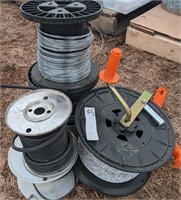 ASST. PARTIAL ROLLS ELECTRIC FENCE WIRE & REEL