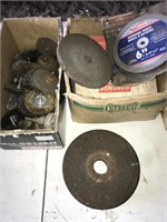 2 Boxes of grinding stones, wheels and brushes