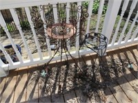 2 nice outdoor patio plant stands