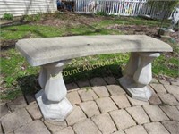 concrete garden bench
