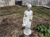 concrete garden statue figure goddess maiden
