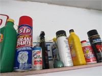 assorted garage fluids sprays