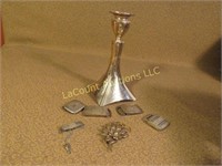 Sterling silver candle stick buckles misc