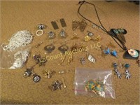 costume jewelry lot assorted earrings  more