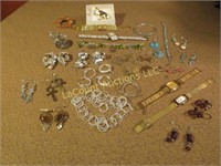 costume jewelry lot earrings watches more