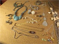 costume jewelry lot necklaces earrings charms