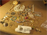 costume jewelry lot necklaces earrings flip flops