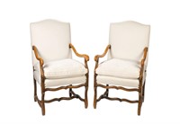 PAIR OF ANTIQUE FRENCH LOUIS XIV ARMCHAIRS