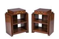 PAIR OF FRENCH ART DECO ROSEWOOD SIDE TABLES