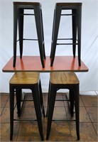 Set of Four Counter Height Bar Stools