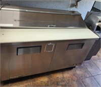 Refrigerated True Stainless Steel Prep Table on