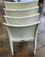 Lot of 4 Plastic White Lagoon Dining Chairs