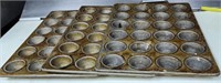 3 Heavy Duty Metal 2 in Muffin Pans, 24 Muffins