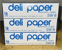 3 Boxes of Deli Paper. 500 Sheets in Each Box -