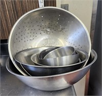 Stainless Steel, 2 Large Mixing Bowls, Large