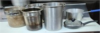 Mixed Lot, Stainless Round Warmer Pots, Boiler