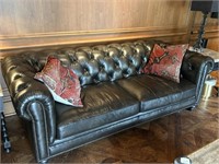 Designer Tufted Leather sofa Absolutely beautiful.