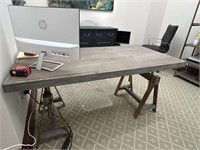 Amazing adjustable height Table restoration Desk