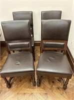 Set of Four leather chairs