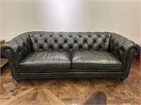 Large Custom Tufted Leather Designer sofa