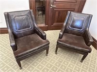 Monteverdi - Young Brown leather chair (Left)