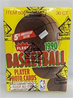 1990-91 Fleer Basketball Wax Box Seal BBCE