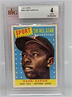 1958 Topps #488 Hank Aaron All Star BVG 4