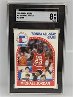 1989-90 NBA Hoops All-Star Michael Jordan SGC 8