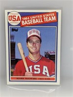 Mark McGwire RC 1985 Topps Cards & Athletics RC
