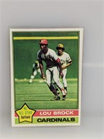 Lou Brock 1976 Topps  #1 All-Star STL Cards HOF