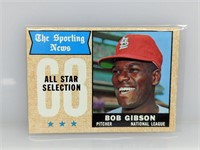 1968 Topps All Star Selection Bob Gibson #378