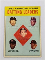 1963 Topps Batting Leaders Mickey Mantle #2