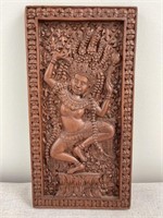 Heavily Carved Wooden Panel