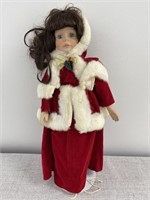 Holiday Bisque Doll on Stand