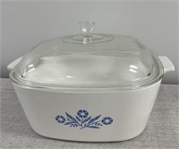 Lrg Vintage 4qt Corning Casserole Dish w/Lid
