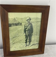 Walnut Framed Military Picture