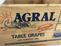 Agral Grape Wooden Ad Crate