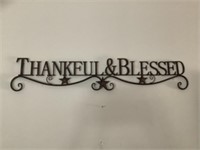 Thankful and Blessed Metal hanging