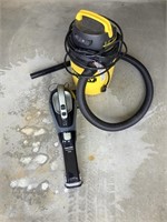 Stanley Shop vacuum and black and Decker car