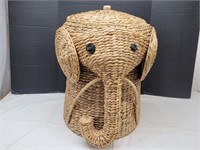 Elephant Hamper Basket  21" high  VGC