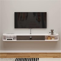 Floating TV Unit, 55'' Wall Mounted TV Cabinet,