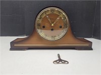 Linden Mantle Clock with Key 16" w No Pendulum