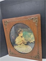 Antique Frame  with Art 22 x 27" h