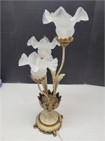 Vintage Brass Lamp  22 1/2" to Globe