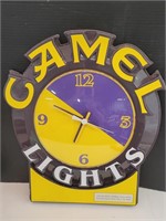 Camel Advertising Clock  18 x 22" h Works