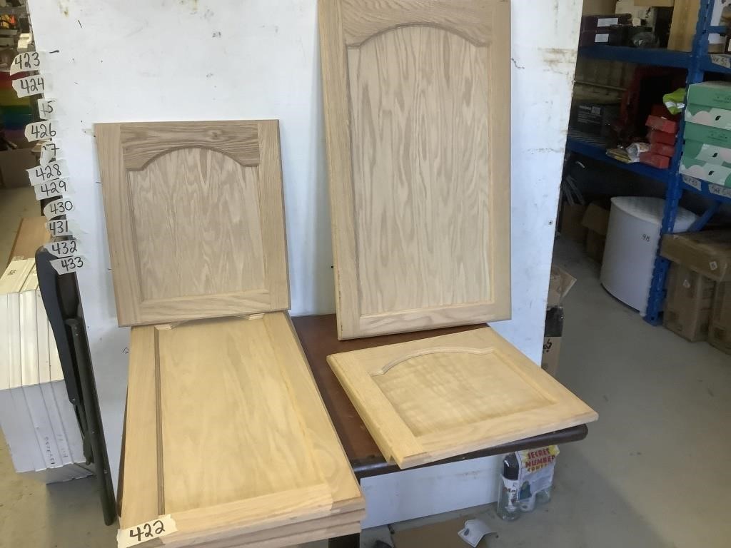 Oak Cupboard Doors - assorted sizes - lot of 7