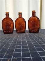 ByronA3D3 3pc Decorative glass bottles 8x5x3"