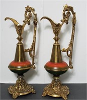 Victorian Art Deco Style Urn Candleholder Set of 2
